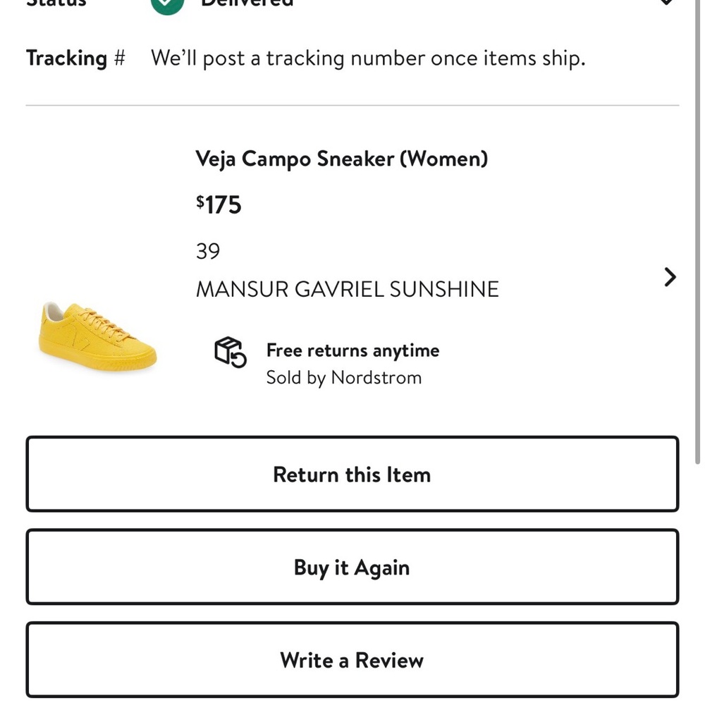 Veja x Mansur Gavriel Campo Sneaker in Sunshine Yellow - Women's EU 39 - Picture 10 of 10